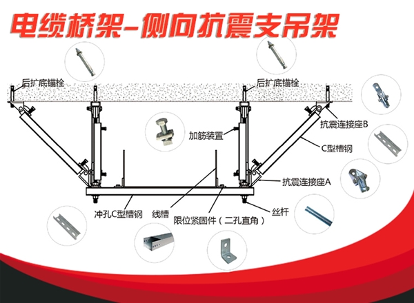 电缆桥架-侧向抗震支吊架